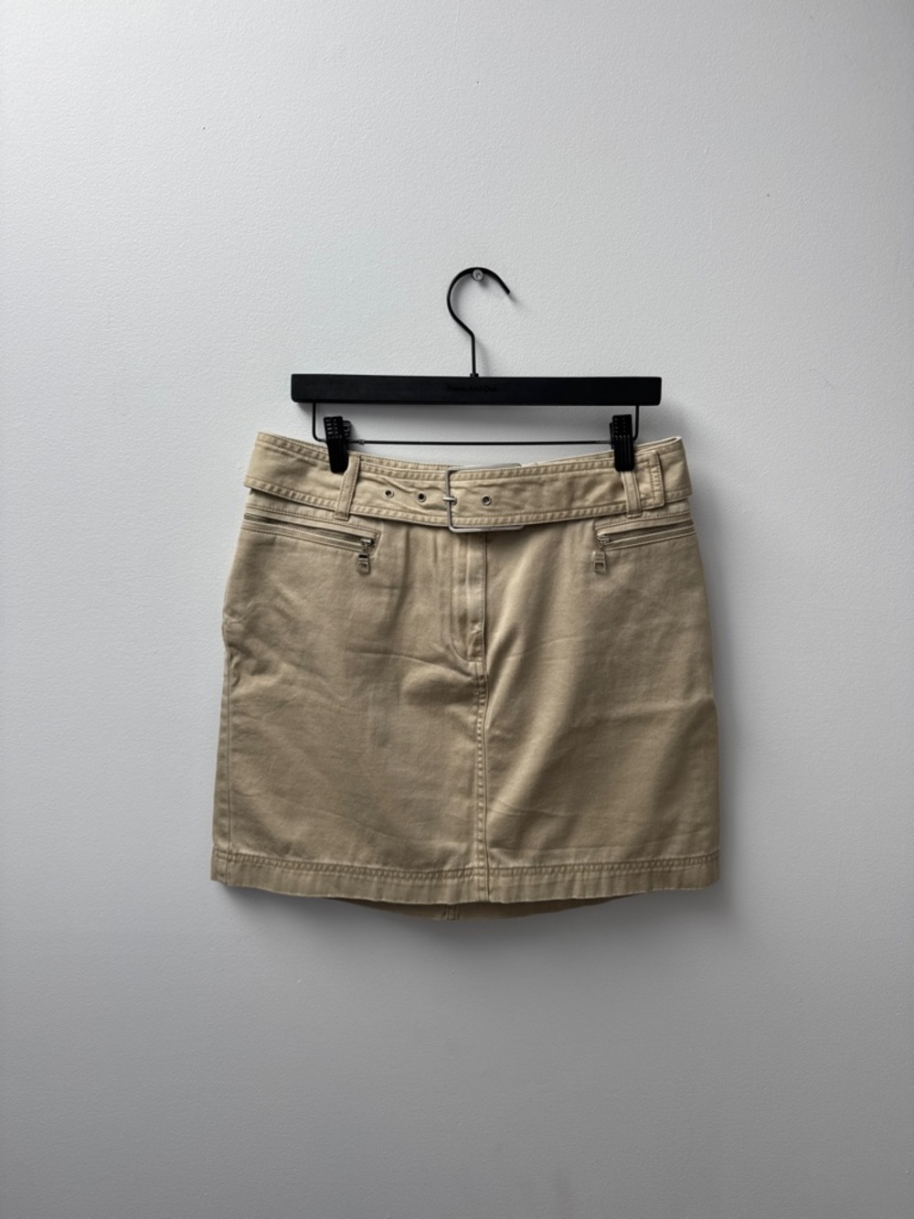The Limited Khaki Belted Mini Skirt